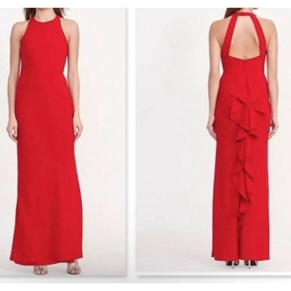 Lauren Ralph Lauren Dresses & Skirts - Lauren by Ralph Lauren Red Gown with Gathered Back Size 10